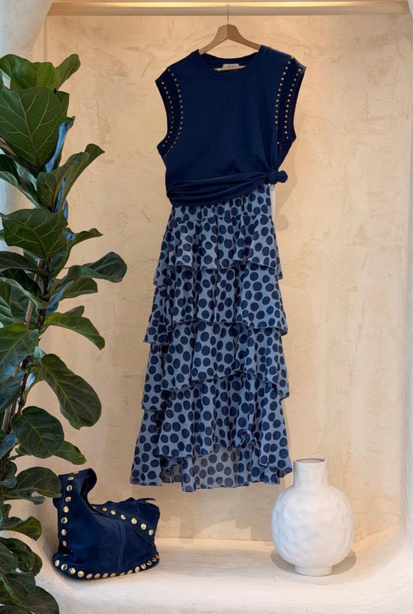 Julia polka dot skirt