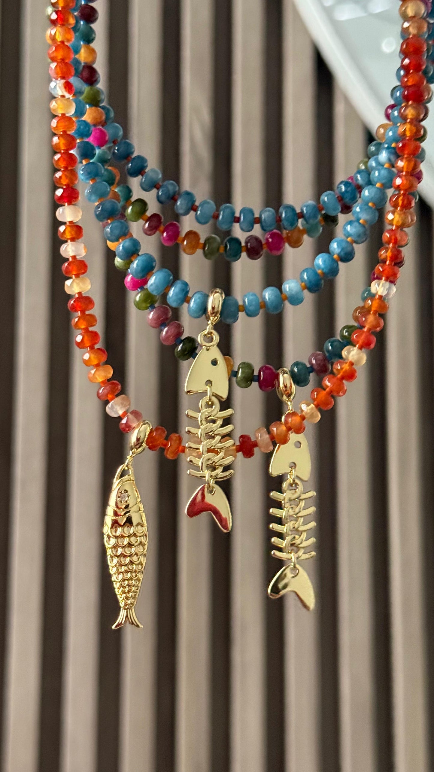 Ágate fish necklace