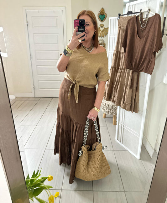 Marlene Linen Skirt