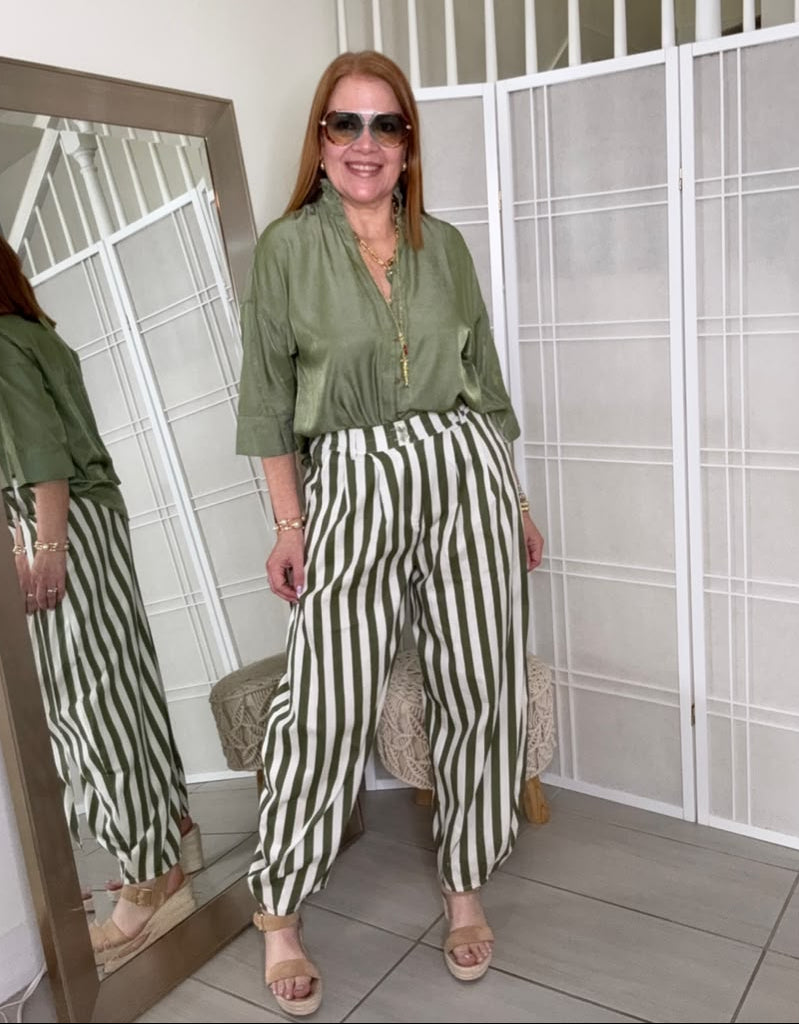 Jenna stripped pants | Kapel Boutique