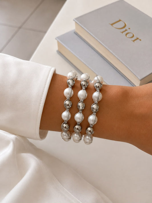 Gina Pearl Macrame Bracelet | Kapel Boutique