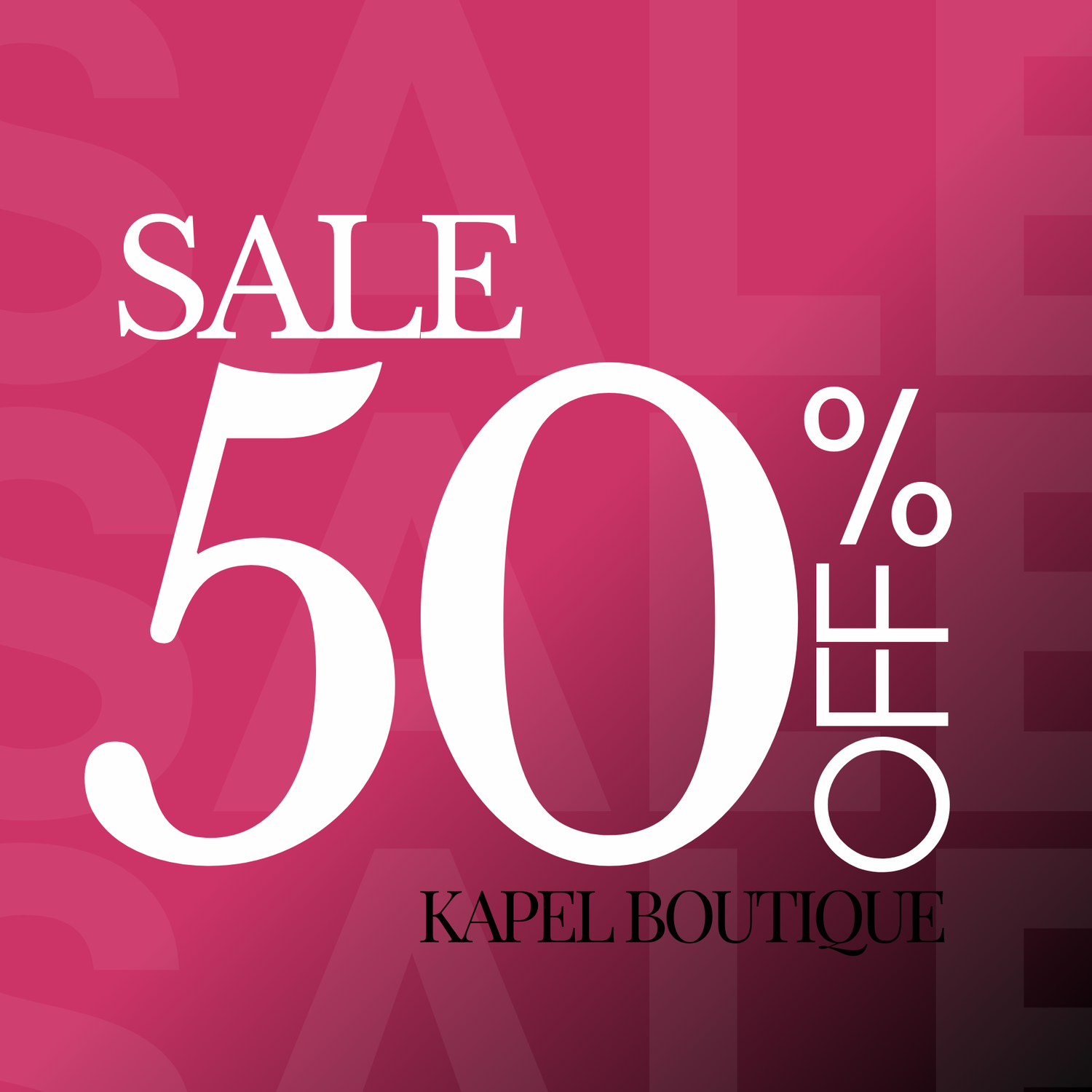 50% OFF JANUARY