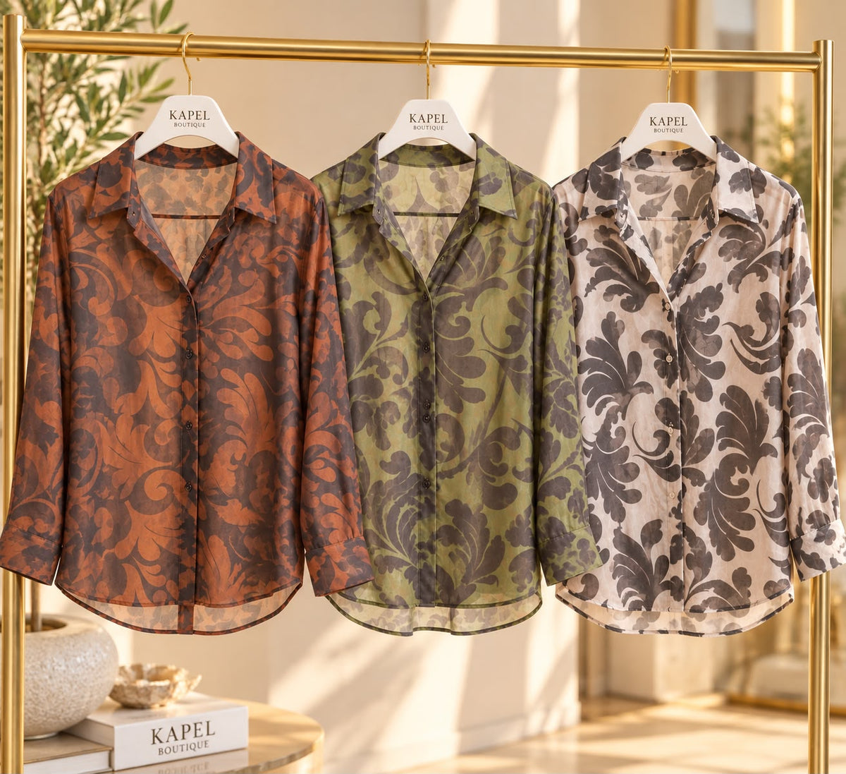 Milán Shirt – Tencel Baroque Printed Top | Kapel Boutique