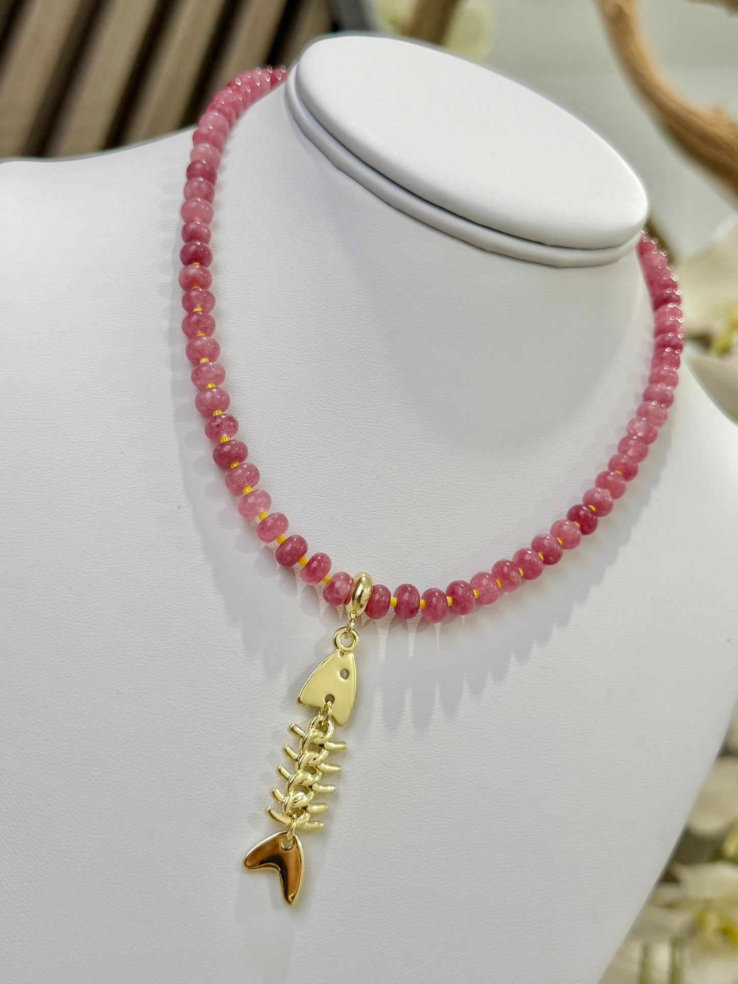 Ágate fish necklace