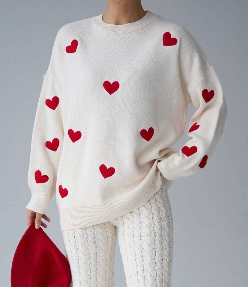 Rose Heart Sweater