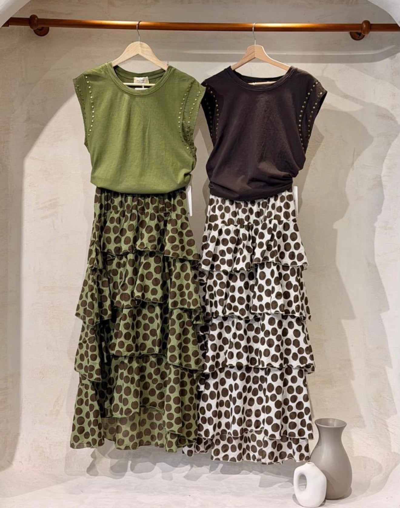 Julia polka dot skirt
