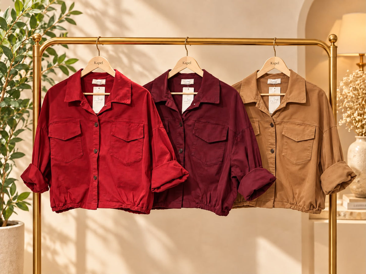 Camille Jacket – Elastic Waist Bomber Outerwear | Kapel Boutique