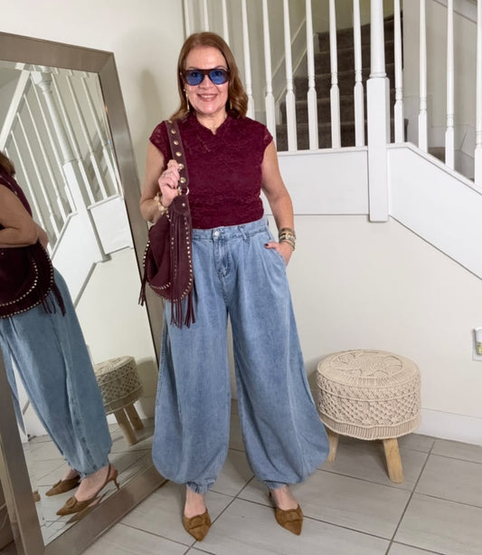 Fabiola Soft Denim Aladdin Jeans | Kapel Boutique