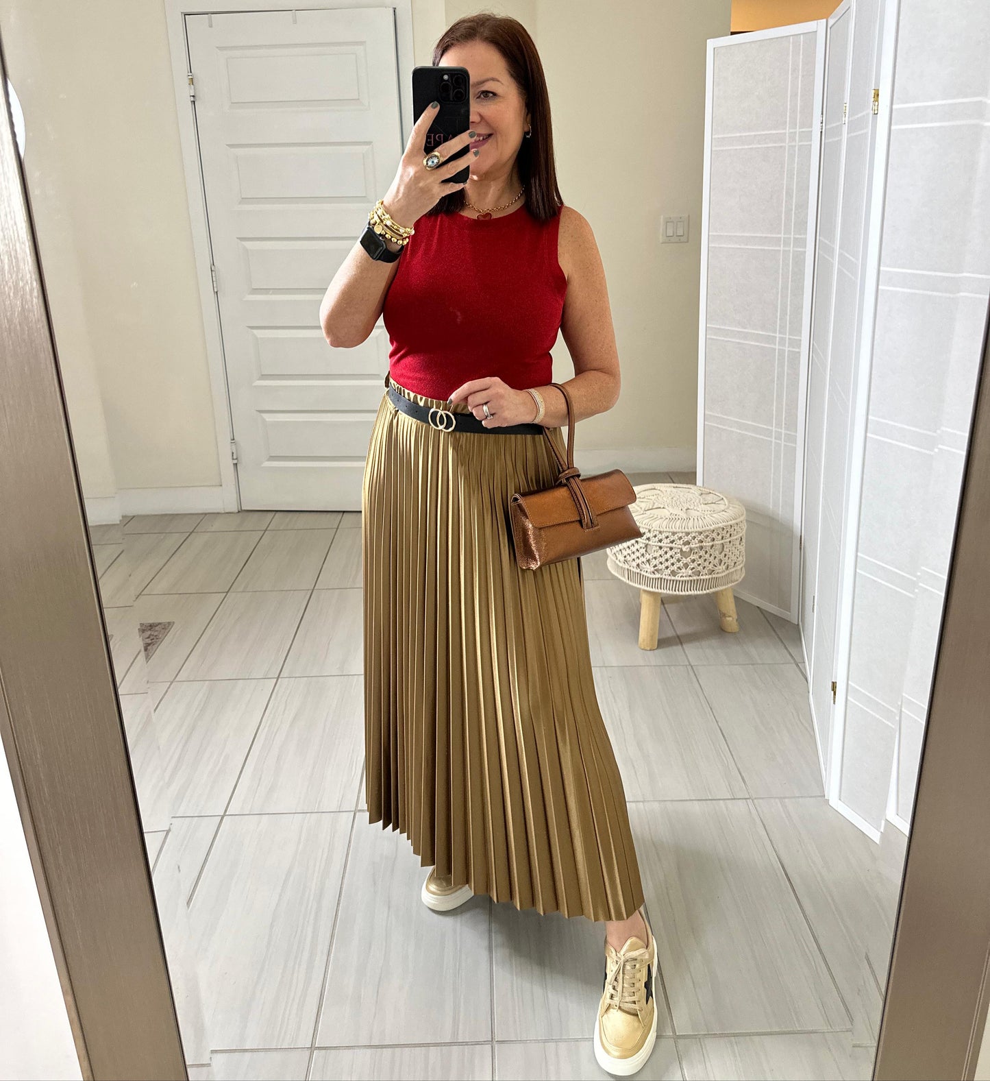 Aurora silk skirt