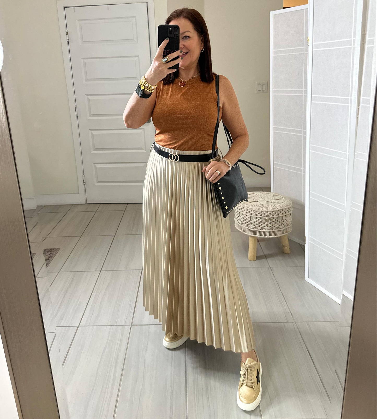 Aurora silk skirt