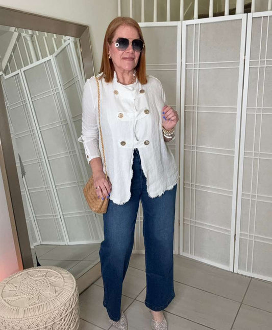 Leska linen top