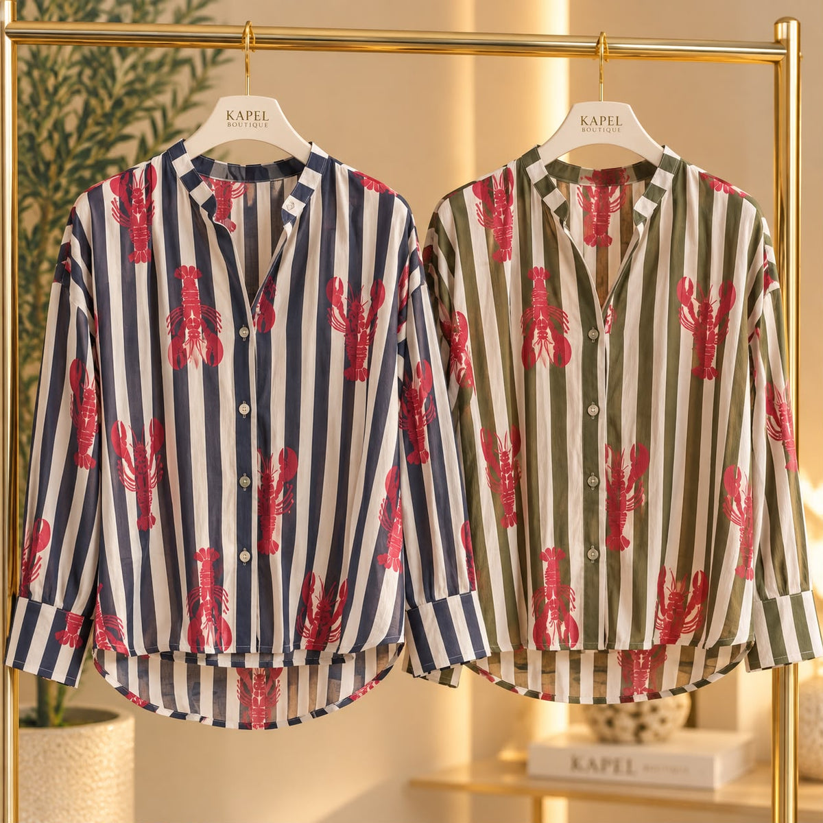 Lobster Shirt – Made in Italy Striped Top | Kapel Boutique