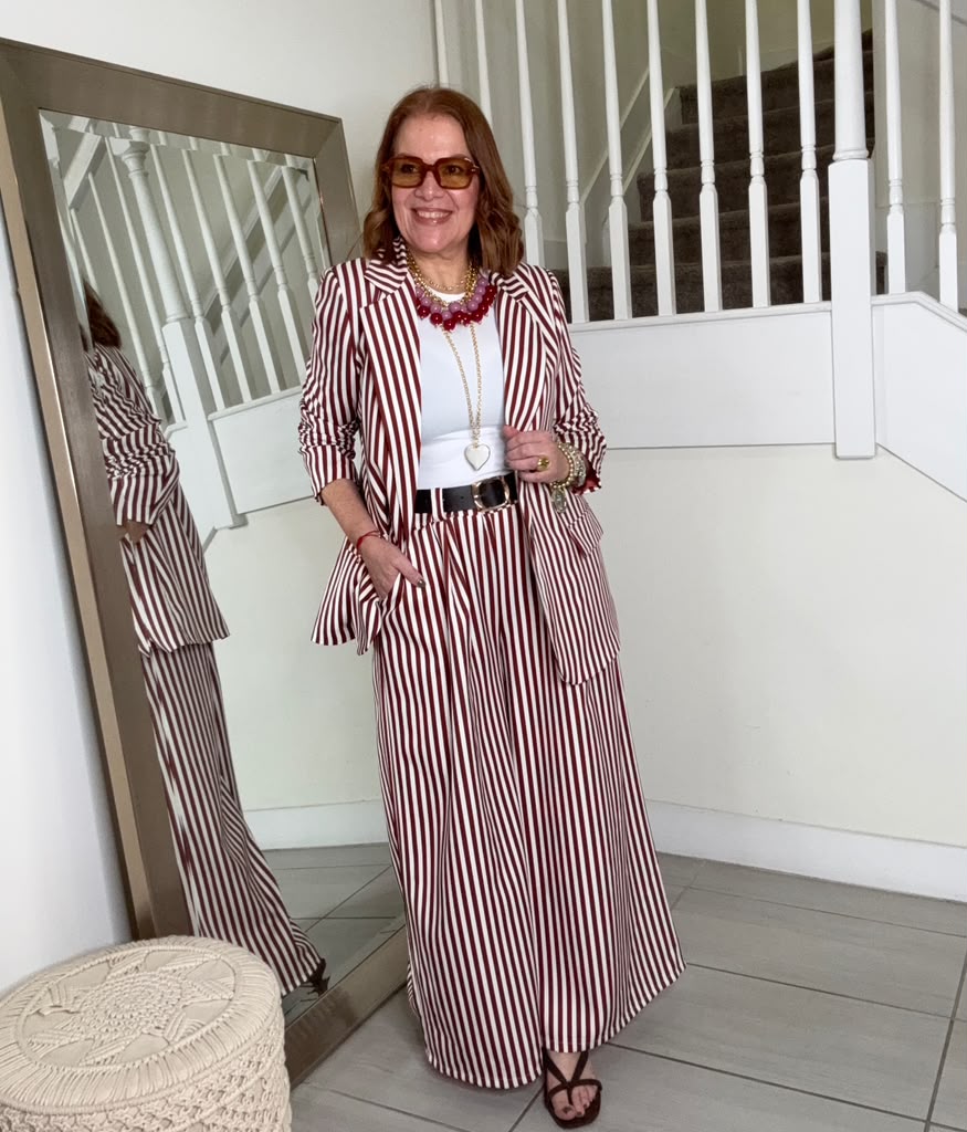 Luciana Striped Blazer & Wide Leg Set | Kapel Boutique | Kapel Boutique