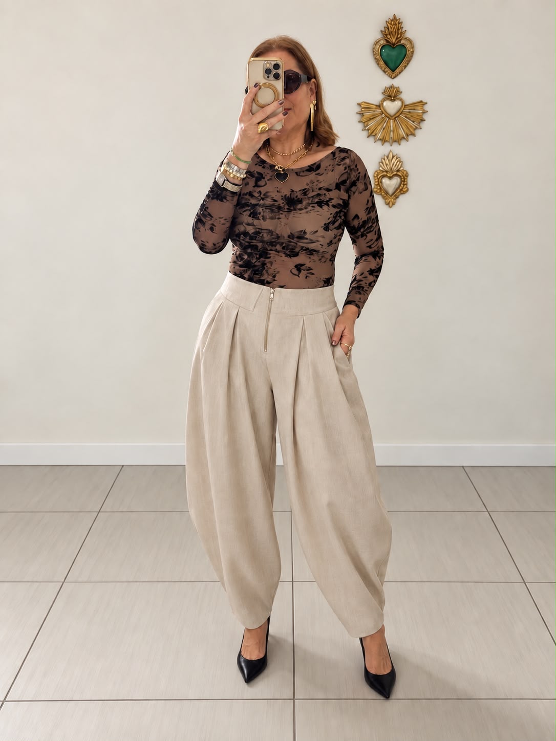 Merie Mesh Printed Bodysuit | Kapel Boutique