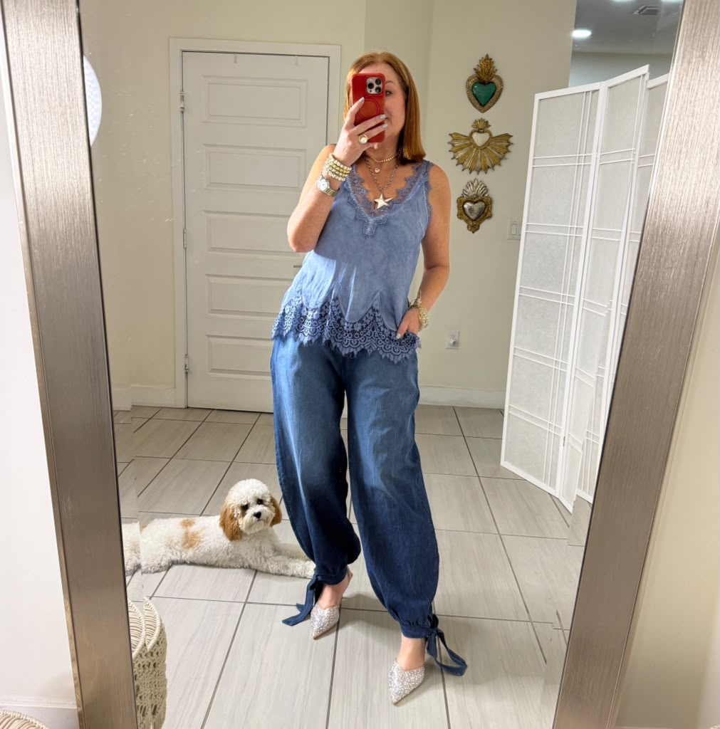 Salome top blue
