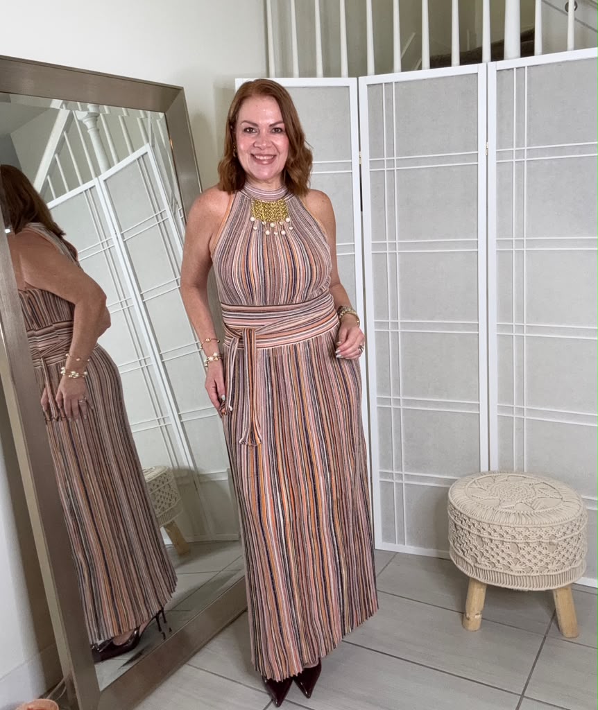 Samira Dress – Cotton Spandex Halter Maxi | Kapel Boutique