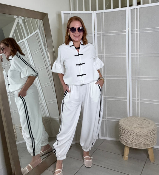 Shantal Set – Zip Jacket & Elastic Waist Set | Kapel Boutique