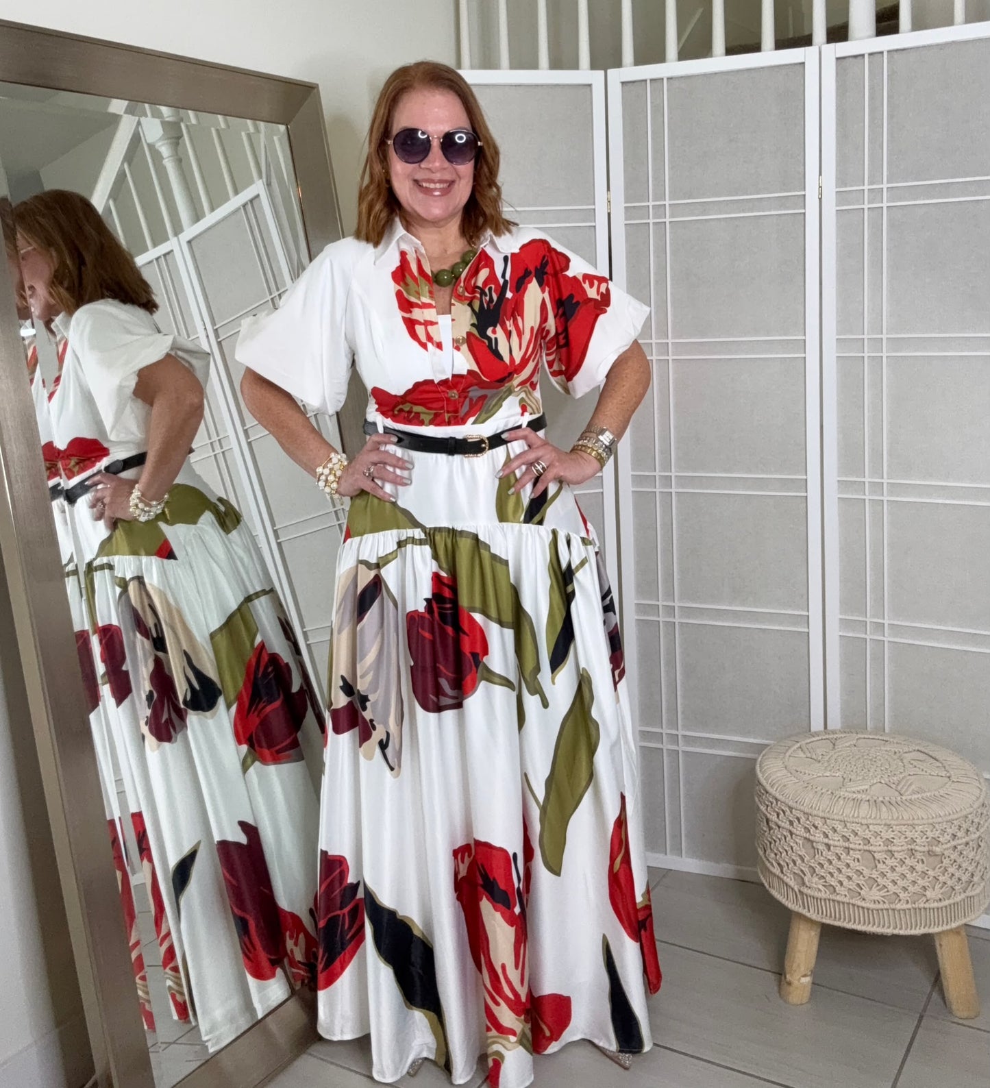 Sharon Dress – Floral Tencel Elastic Waist Maxi | Kapel Boutique