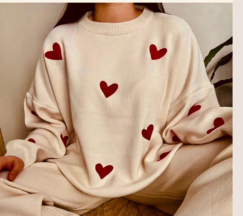 Rose Heart Sweater