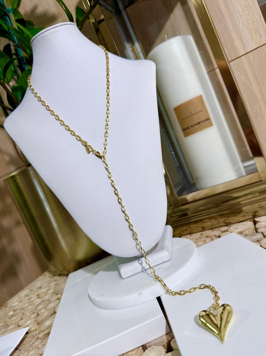 Necklace Corbatín Star y Heart