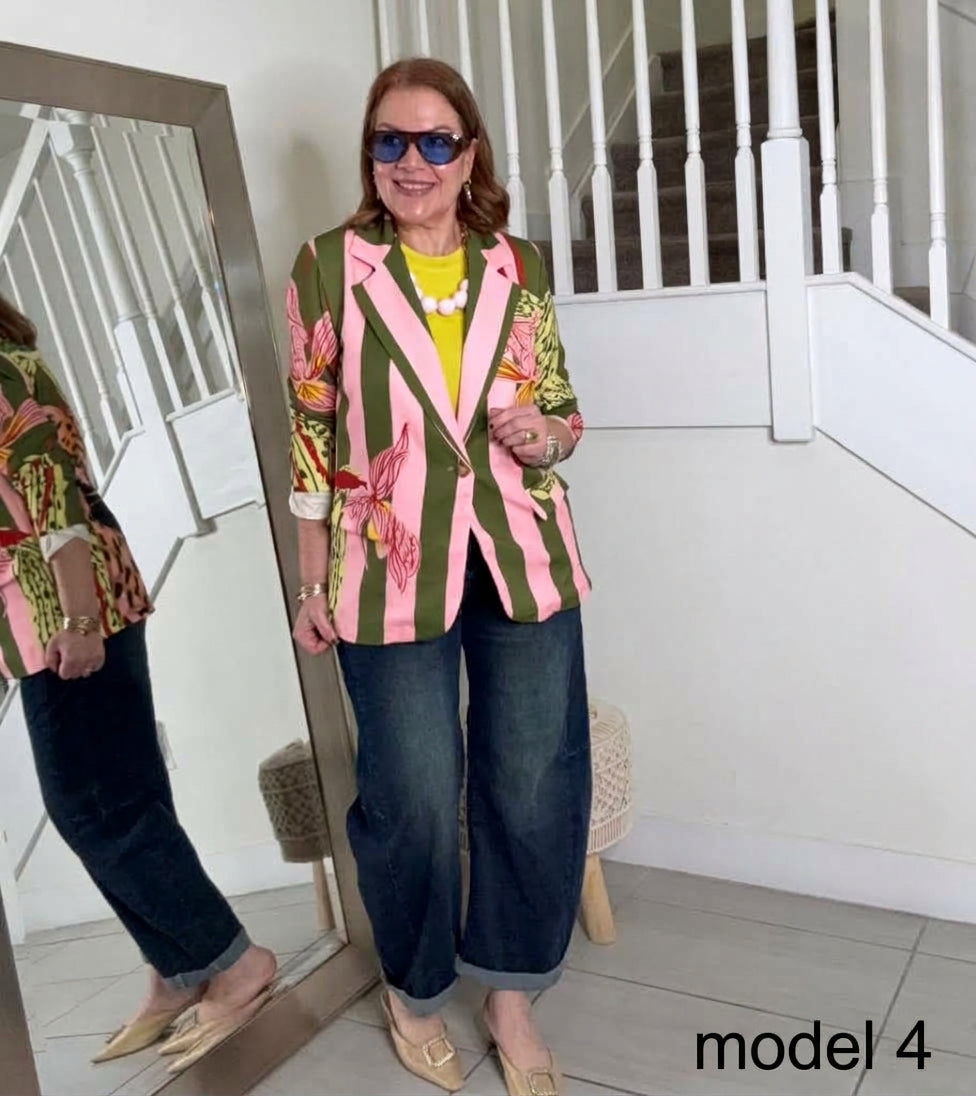 Xaviera Blazer – Made in Italy Pinstripe Top | Kapel Boutique
