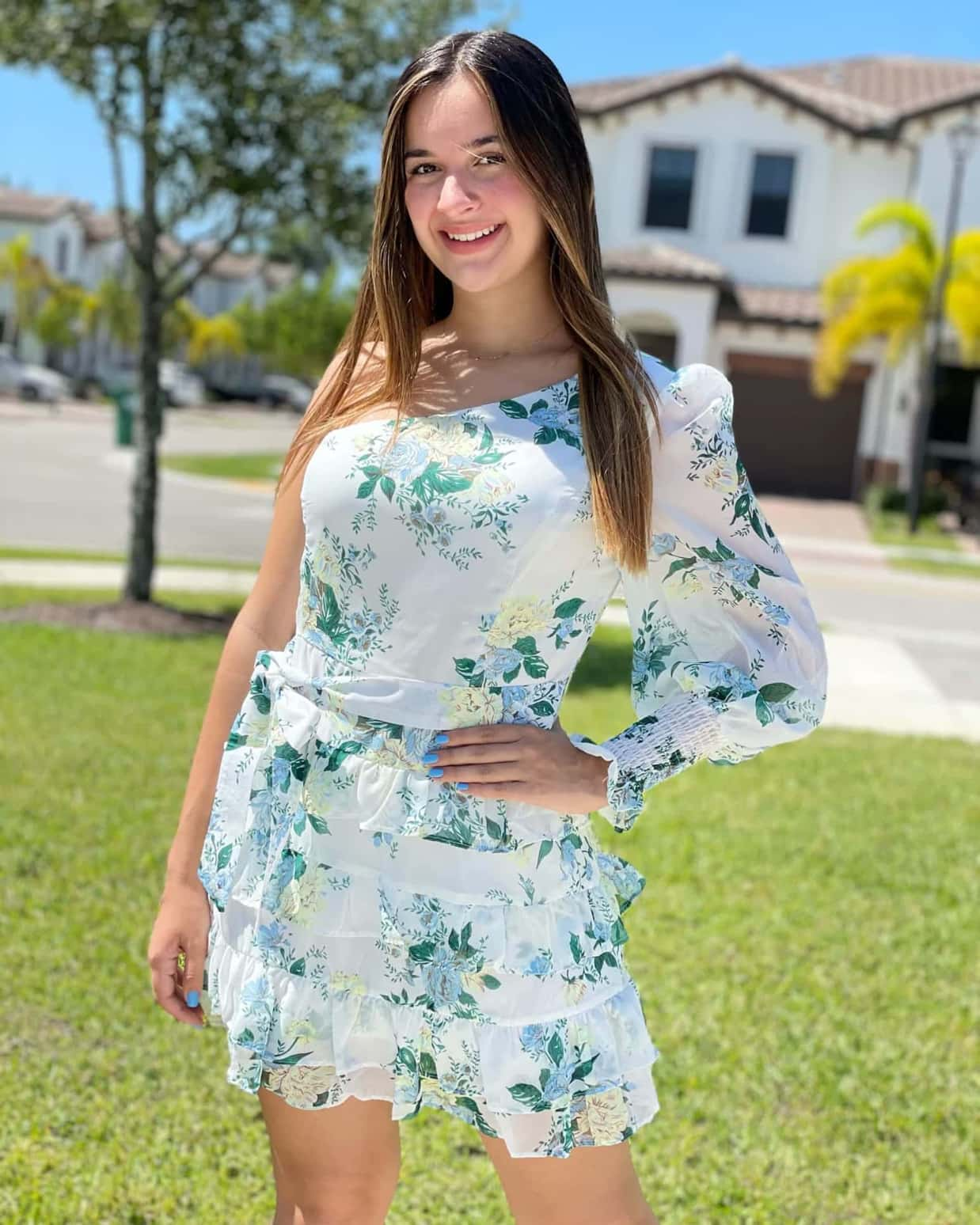 FLORAL OFF SHOULDER DRESS